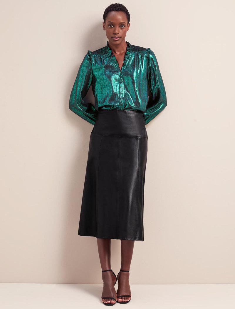 Stella Silk Blend Shirt - Dark Green