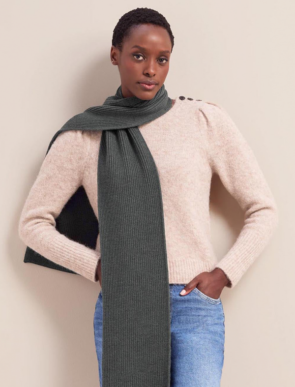 Sylvie Wool Scarf - Khaki