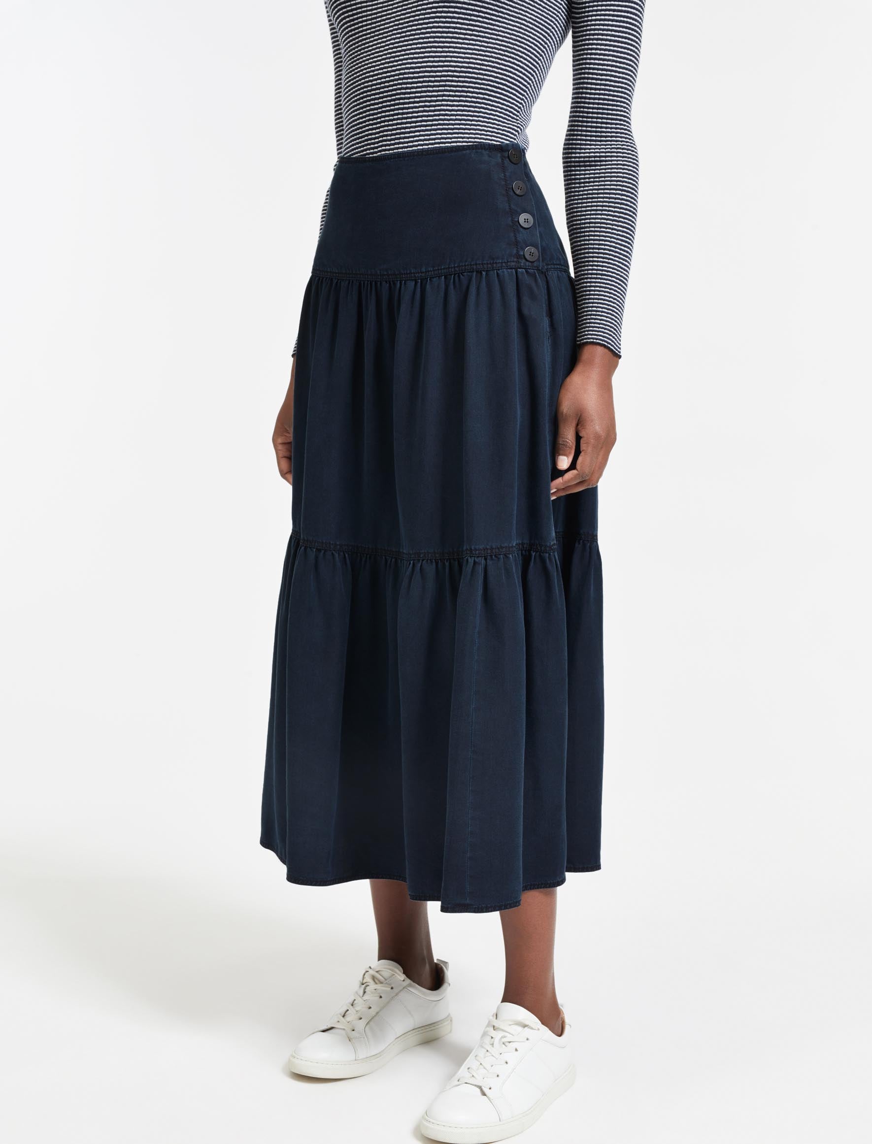 Azur Skirt Dark Indigo – Beklina